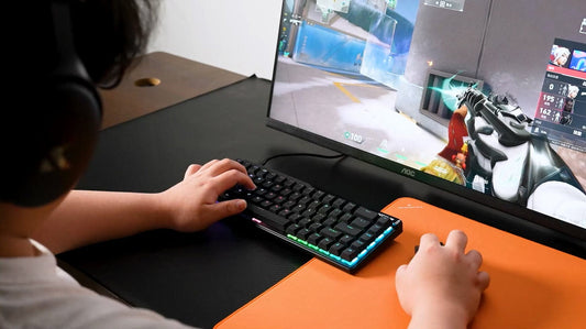 Esports Player using Mchose Ace68 Air Hall effect Gaming Keyboard bought from NMPC India for playing High FPS Game with Zero Lag