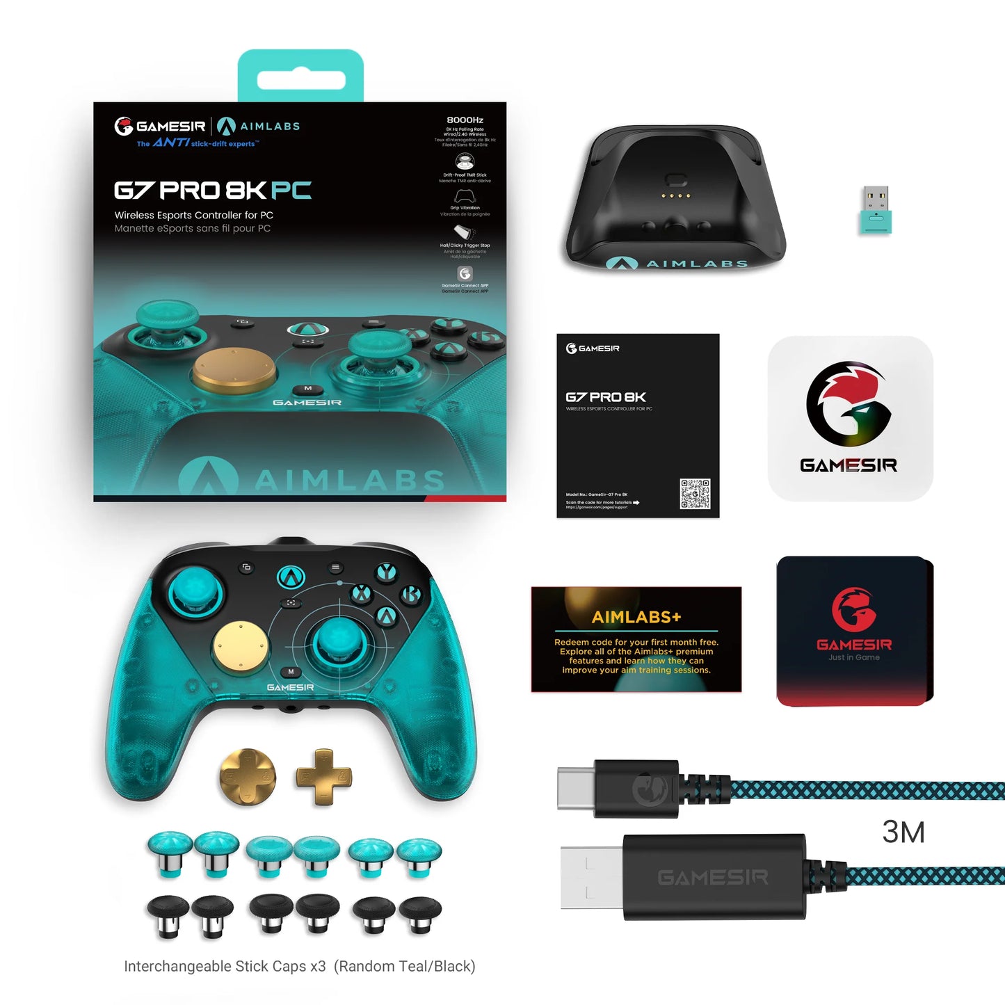 GameSir G7 Pro 8K PC - Aimlabs Edition. Wireless Esports Controller for PC