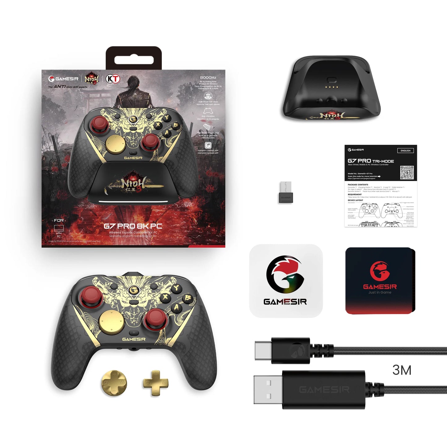GameSir G7 Pro 8K PC - Nioh 3 Edition. Wireless Esports Controller for PC