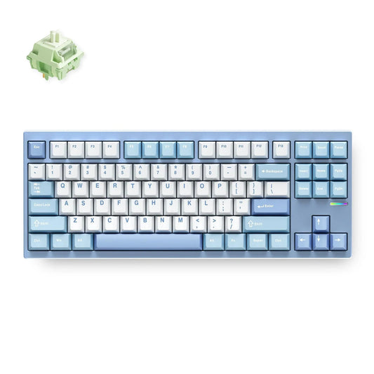 MCHOSE GX87 Blue Nano Spraying Mechanical Keyboard Hot-Swappable Switches – NMPC India