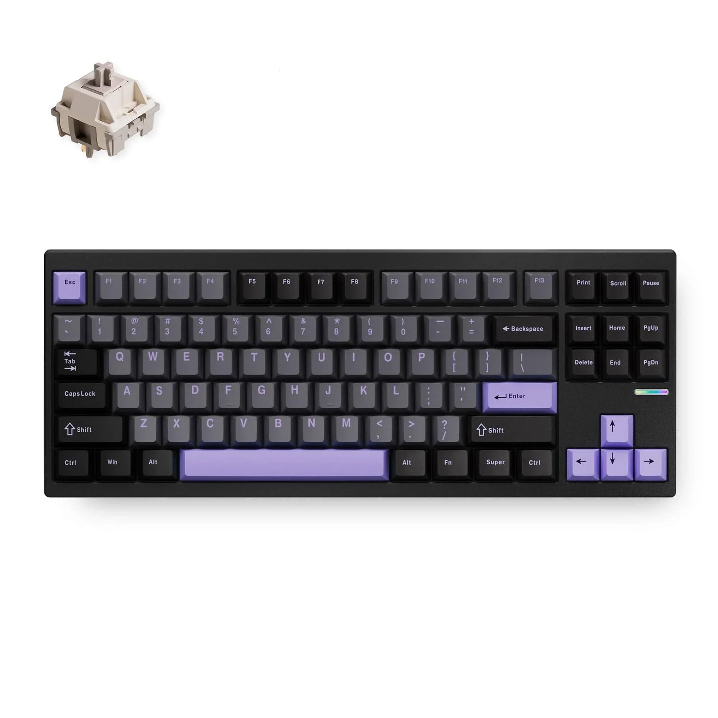 MCHOSE GX87 Aluminum Body Mechanical Keyboard 80% Layout with PBT Keycaps – NMPC India