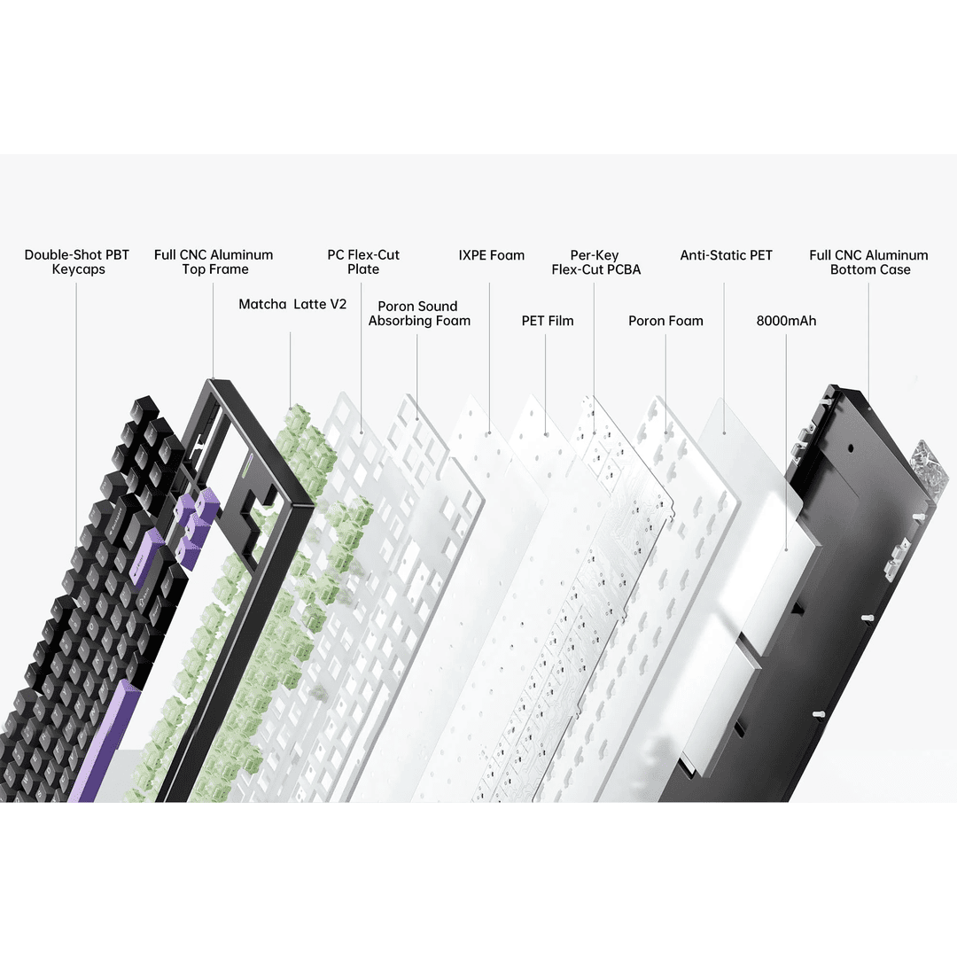 Aluminum CNC Mechanical Keyboard MCHOSE GX87 with Silicone Gasket Mount – NMPC India
