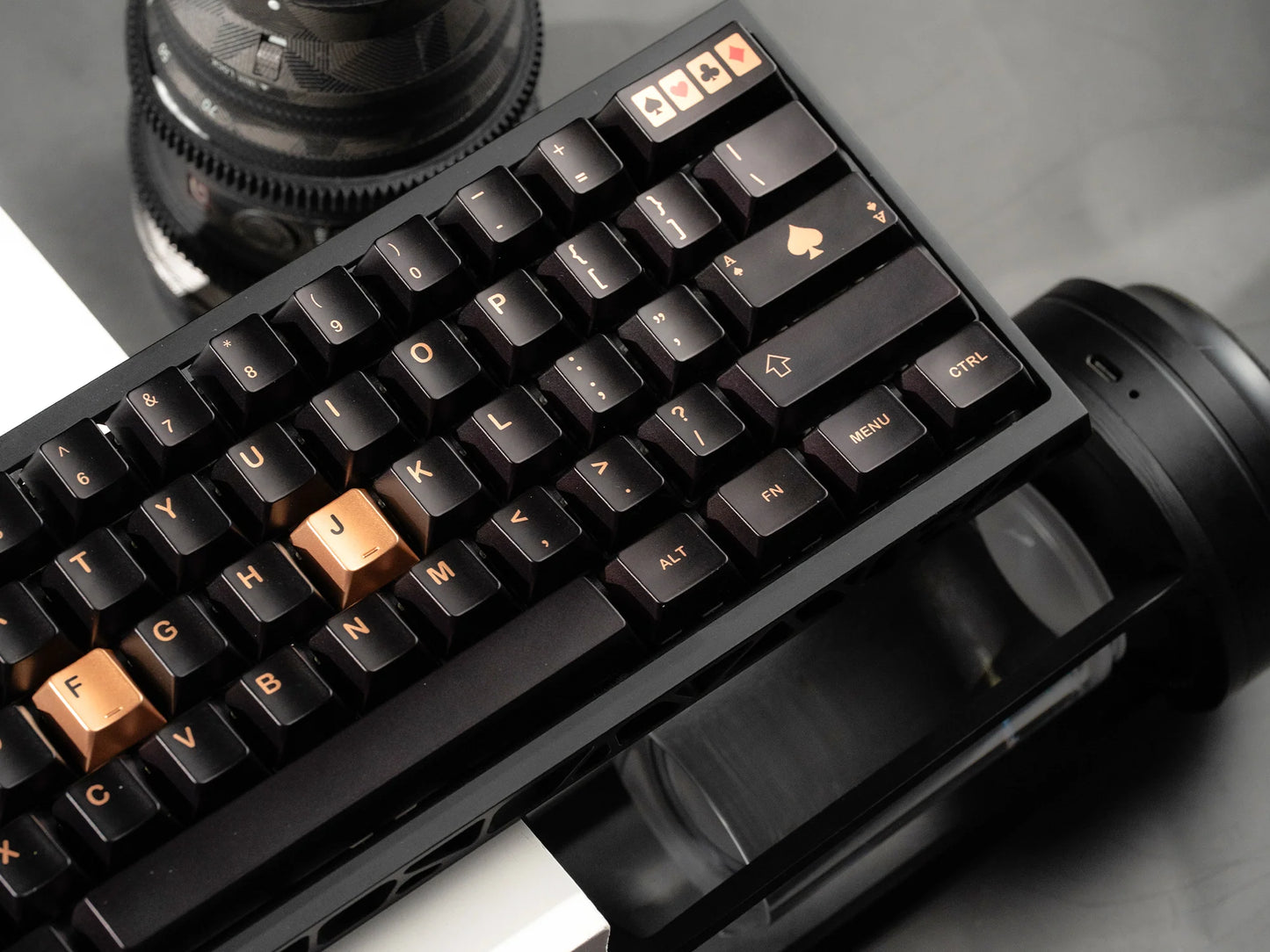 Womier Spade 112-Key Cherry Profile Metallic Coating Keycap Set
