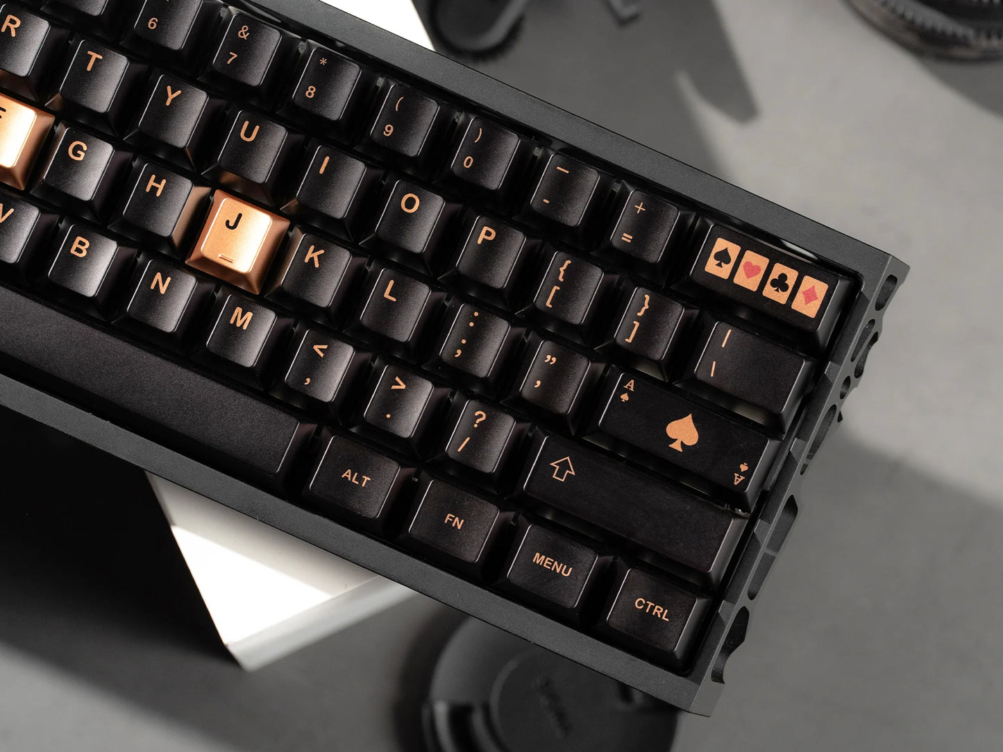 Womier Spade 112-Key Cherry Profile Metallic Coating Keycap Set