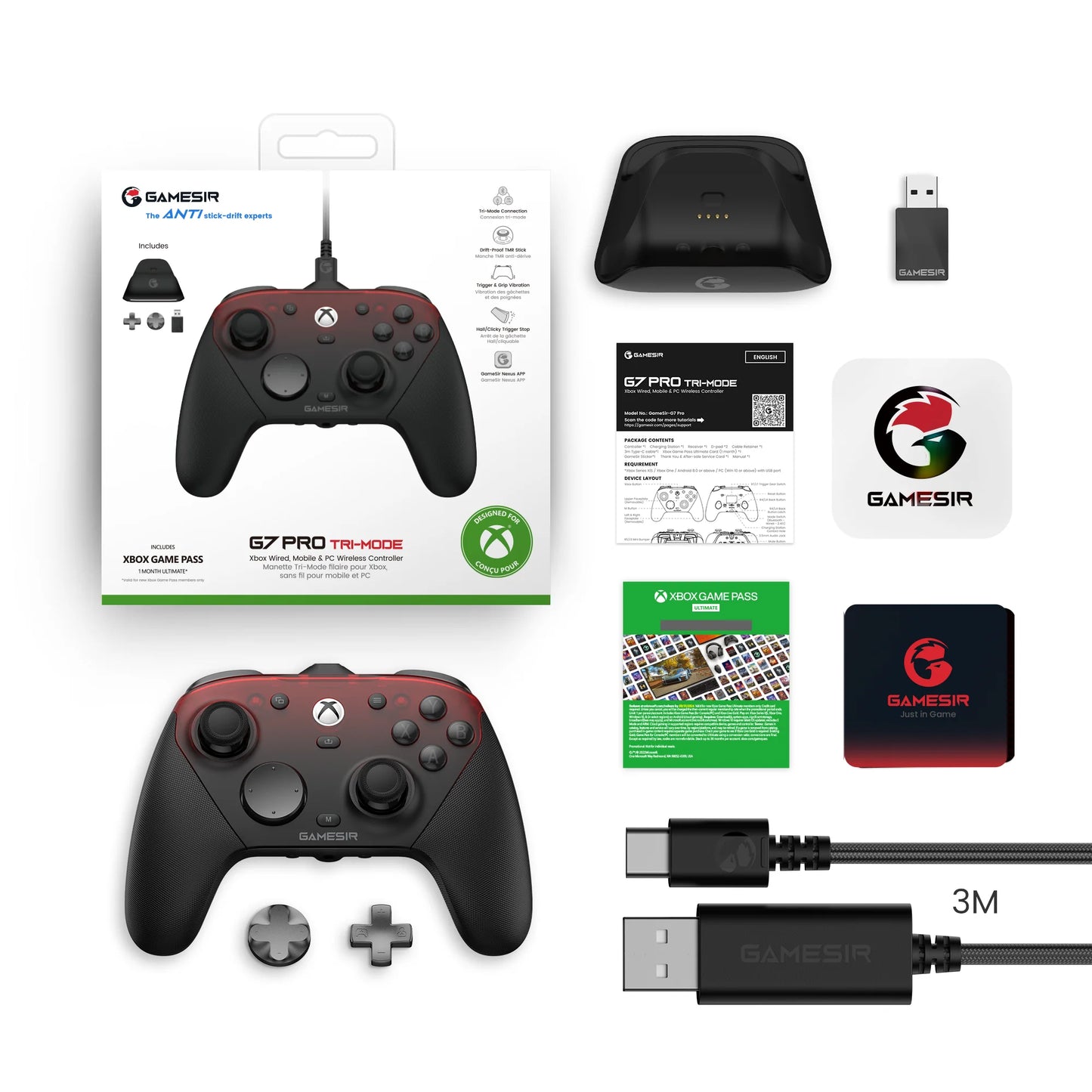 GameSir G7 Pro Tri-Mode Xbox Wired, PC & Mobile Wireless Controller