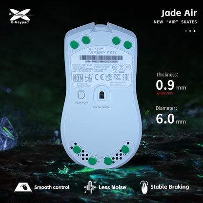 X-Raypad Jade Air DIY Mouse Skates D6.0mm Universal Dots – Quiet & Speed
