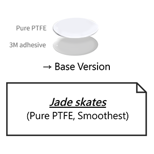 X-Raypad Jade Speed DIY Mouse Skates – Universal D9.5mm Donuts