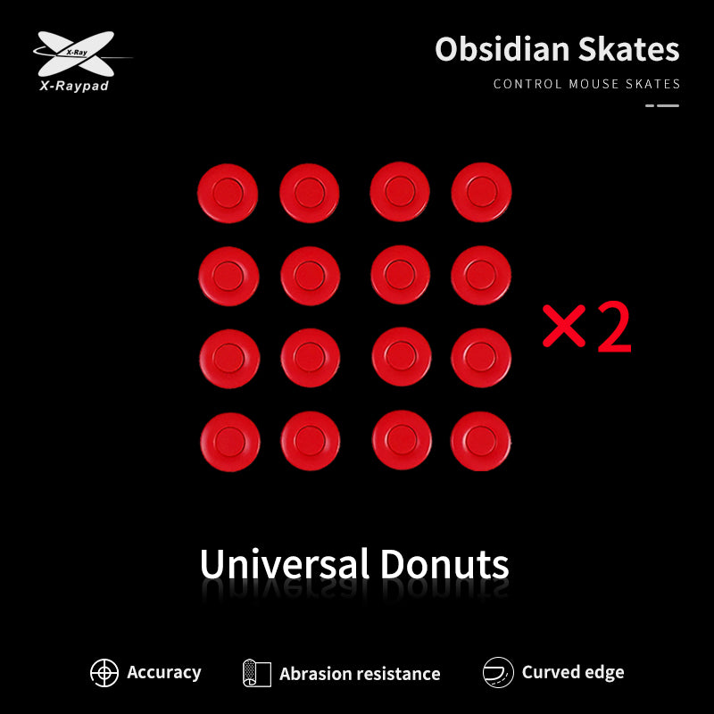 X-Raypad Obsidian Control DIY Mouse Skates – Universal D9.5mm Donuts