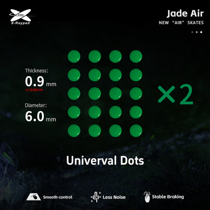X-Raypad Jade Air DIY Mouse Skates D6.0mm Universal Dots – Quiet & Speed