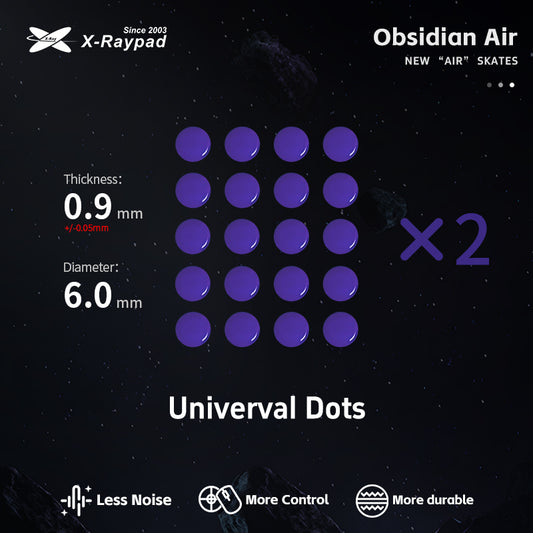 X-Raypad Obsidian Air DIY Mouse Skates Universal D6.0mm Dots – Quiet & Control