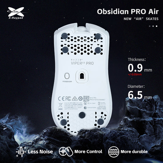 Xraypad Obsidian PRO Air U-PE Universal Dot Mouse Skates – Less Noise
