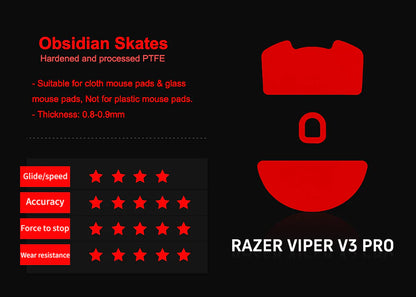 Xraypad Obsidian Skates For Razer Viper V3 PRO