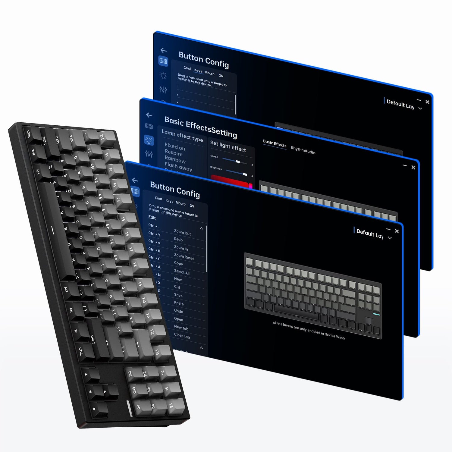 MCHOSE GX87S Tri-Mode Mechanical Keyboard with Wireless, 2.4GHz, and Type-C Connectivity – NMPC India