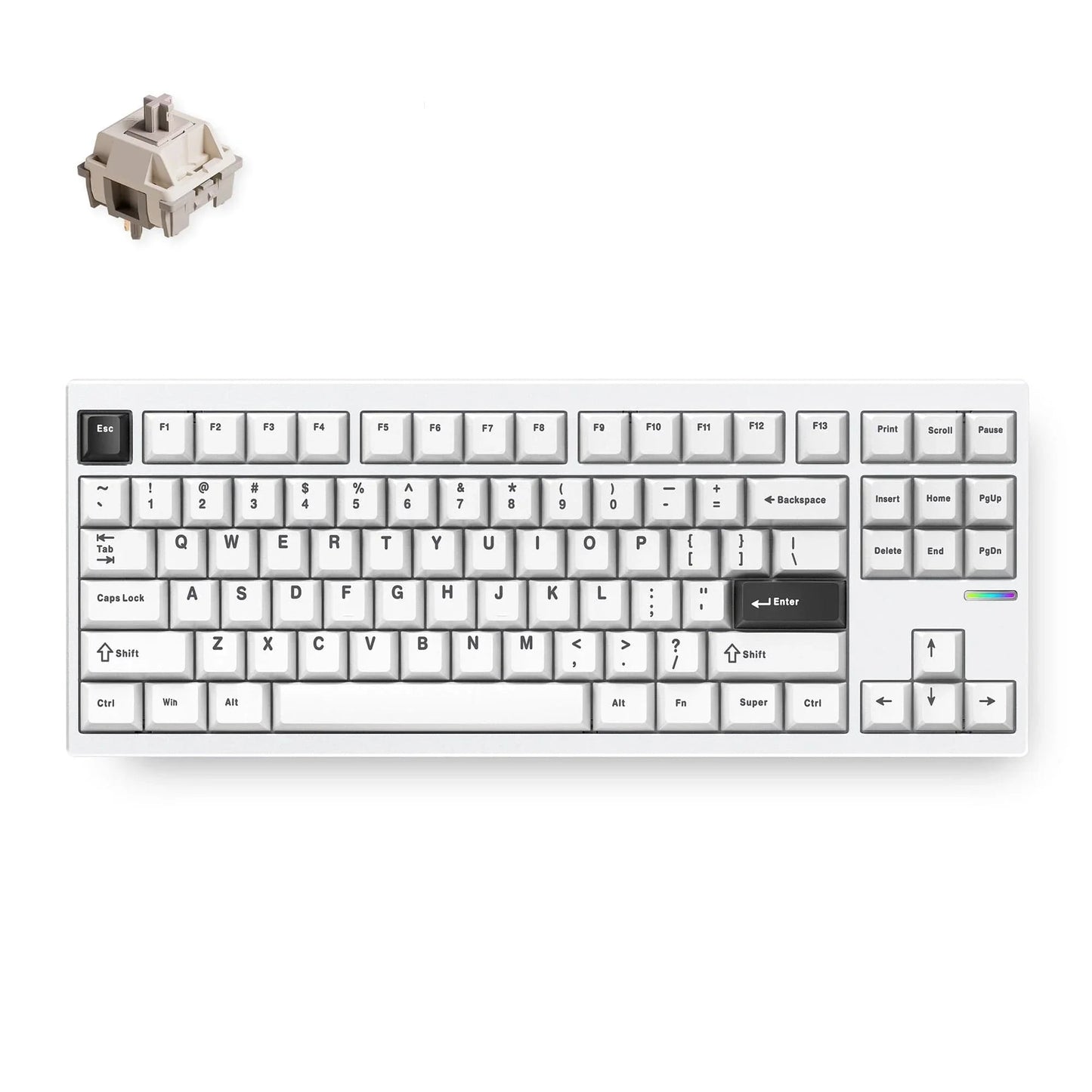 Custom Gaming Keyboard MCHOSE GX87 Max Silver Variant with Anodic Oxidation – NMPC India