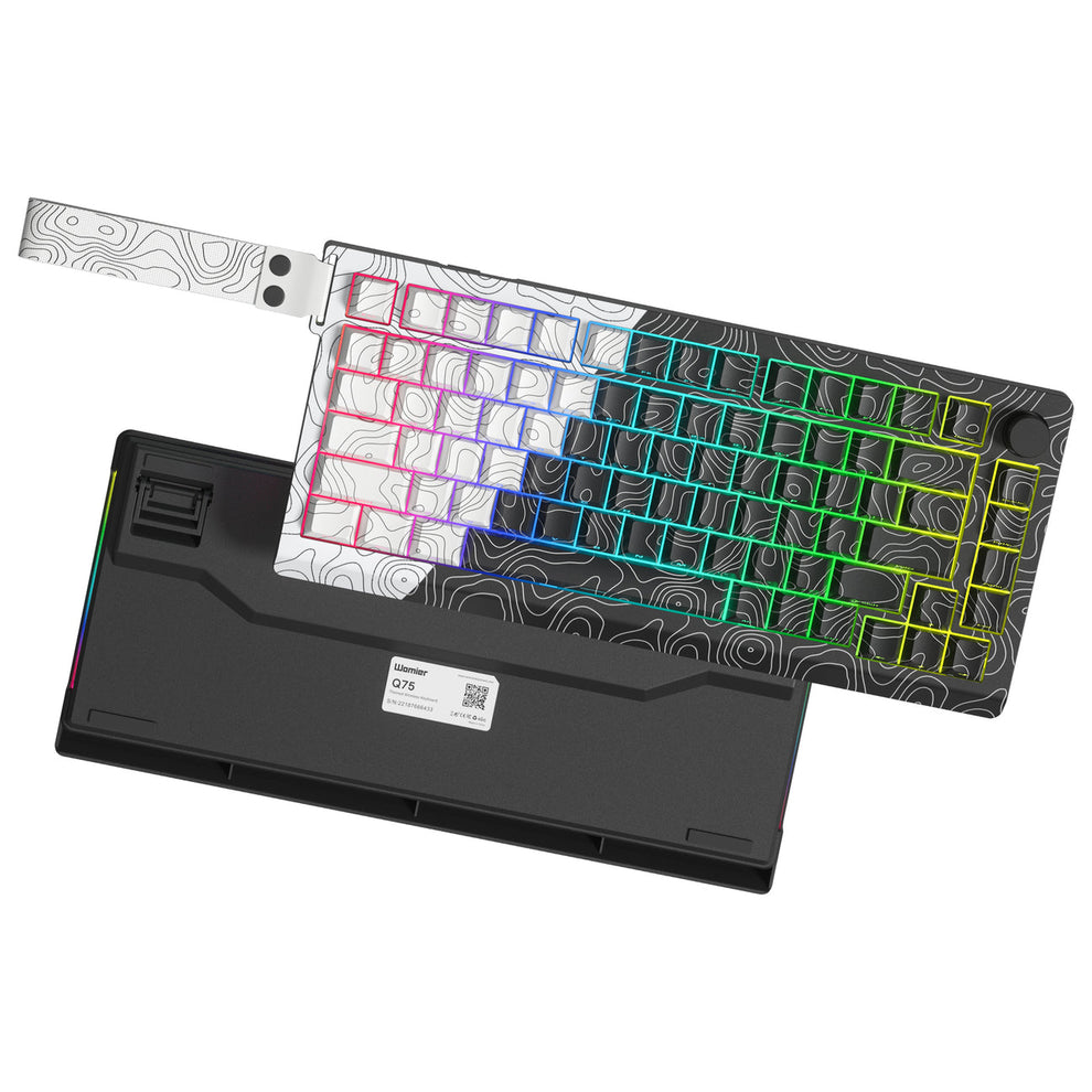 WOMIER Q75 75% VIA SUPPORT GASKET MOUNTED WIRELESS KEYBOARD WITH KNOB ...