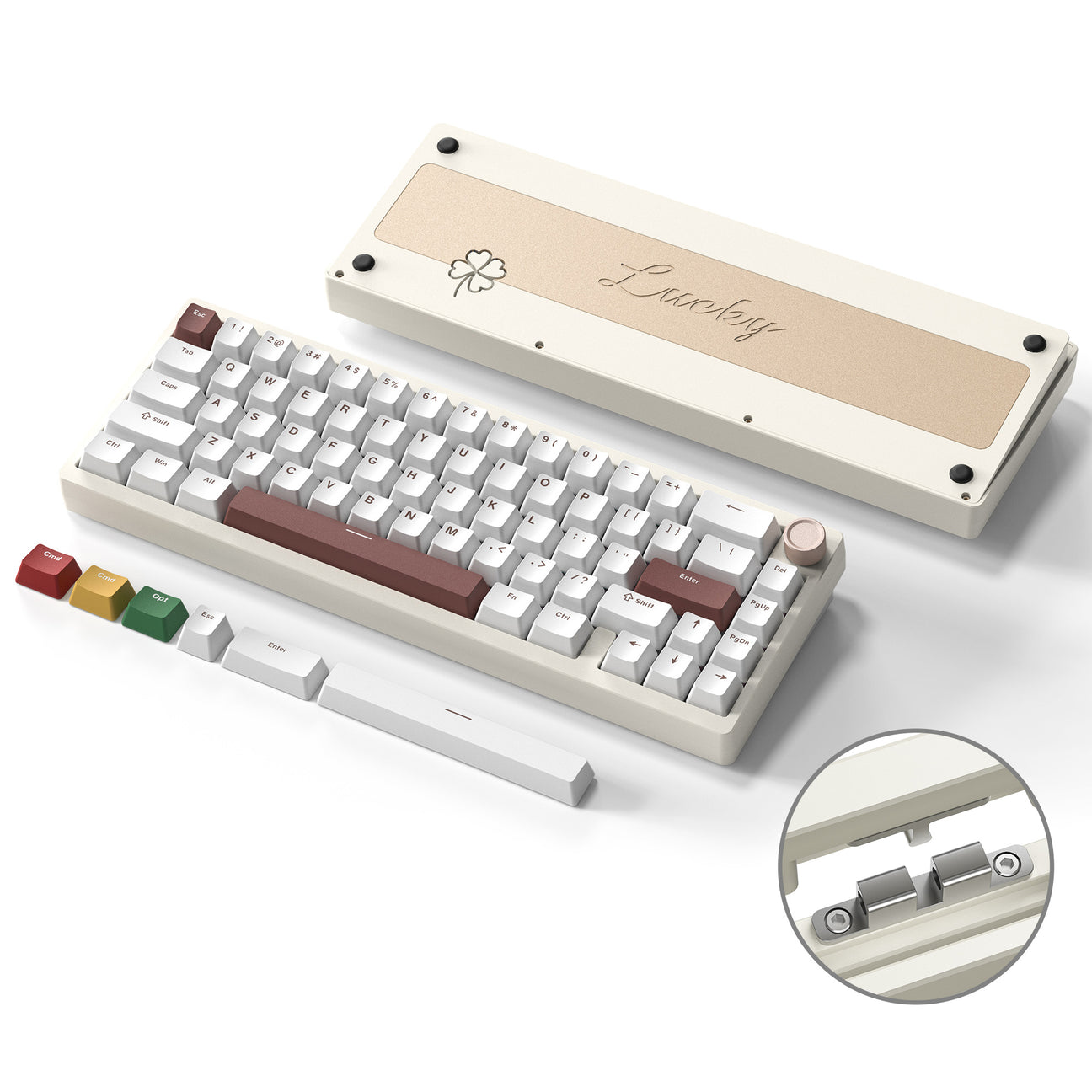 WOMIER SK65 65% GASKET MOUNTED WIRELESS ALUMINUM KEYBOARD WITH KNOB