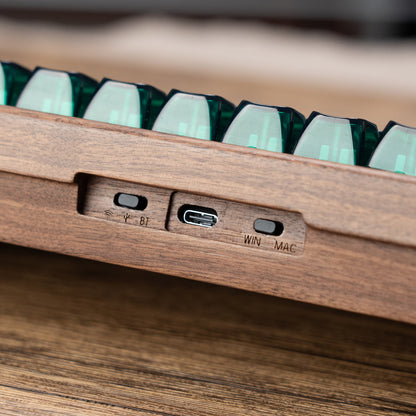 WOMIER WD75 75% VIA SUPPORT WIRELESS WOODEN KEYBOARD