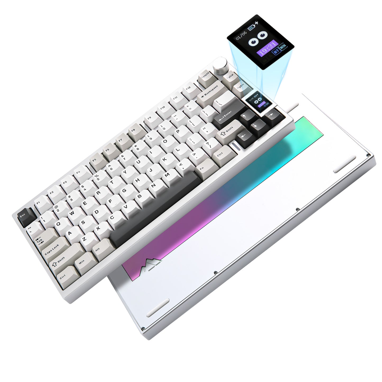 YUNZII AL80 QMK/VIA Aluminum LCD Mechanical Keyboard