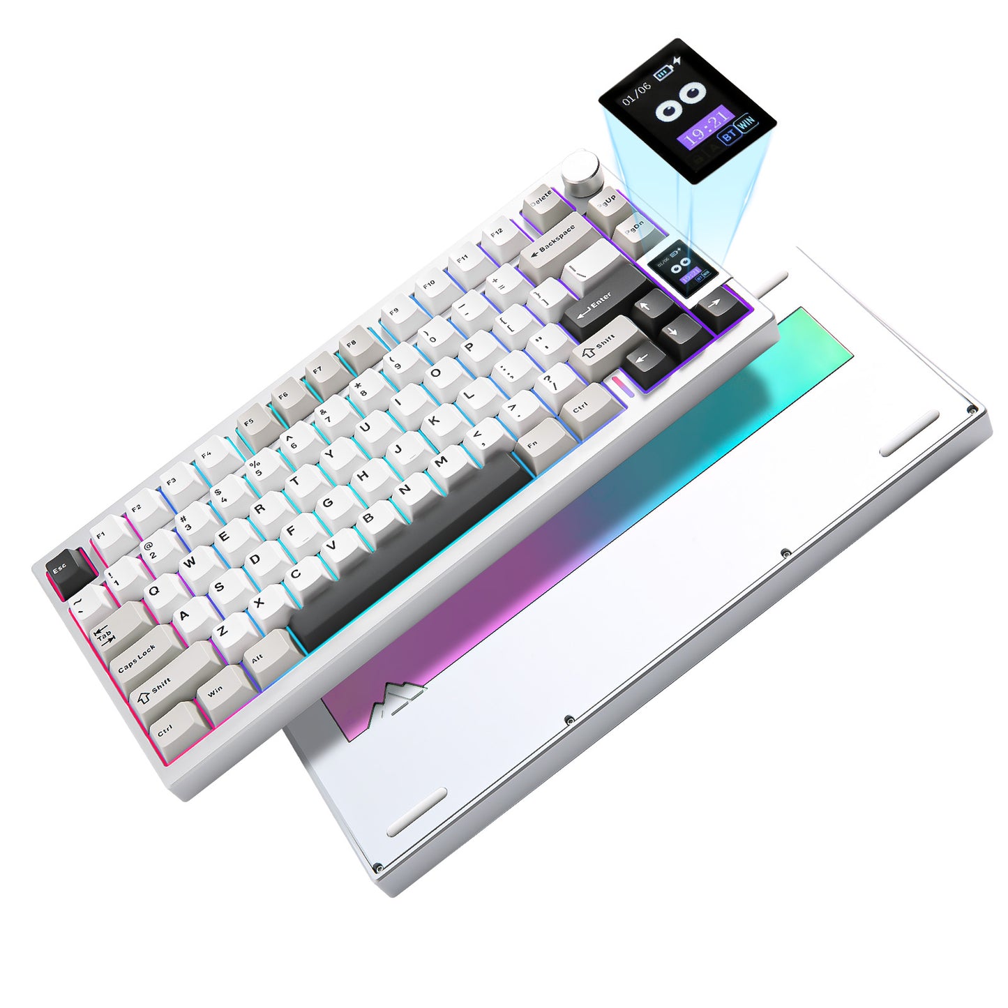 YUNZII AL80 QMK/VIA Aluminum LCD Mechanical Keyboard