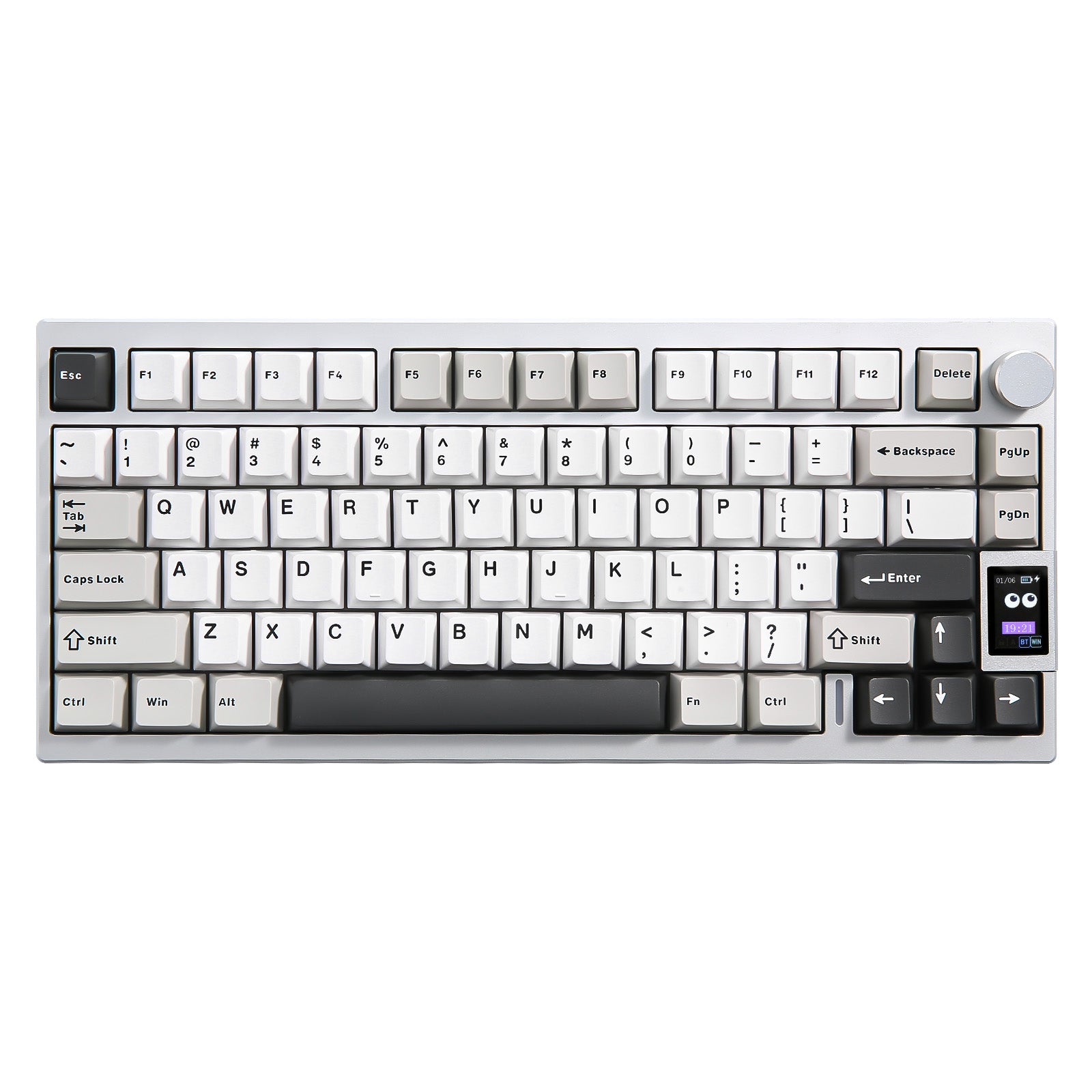 YUNZII AL80 シルバー Gateron Zero軸 75% YUNZII AL80 QMK/VIA Aluminum LCD Mechanical Keyboard – NMPC INDIA