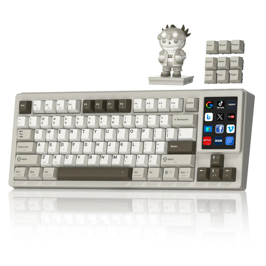 Womier DUO87 Mechanical Keyboard with Detachable Smart Display for Win & Mac