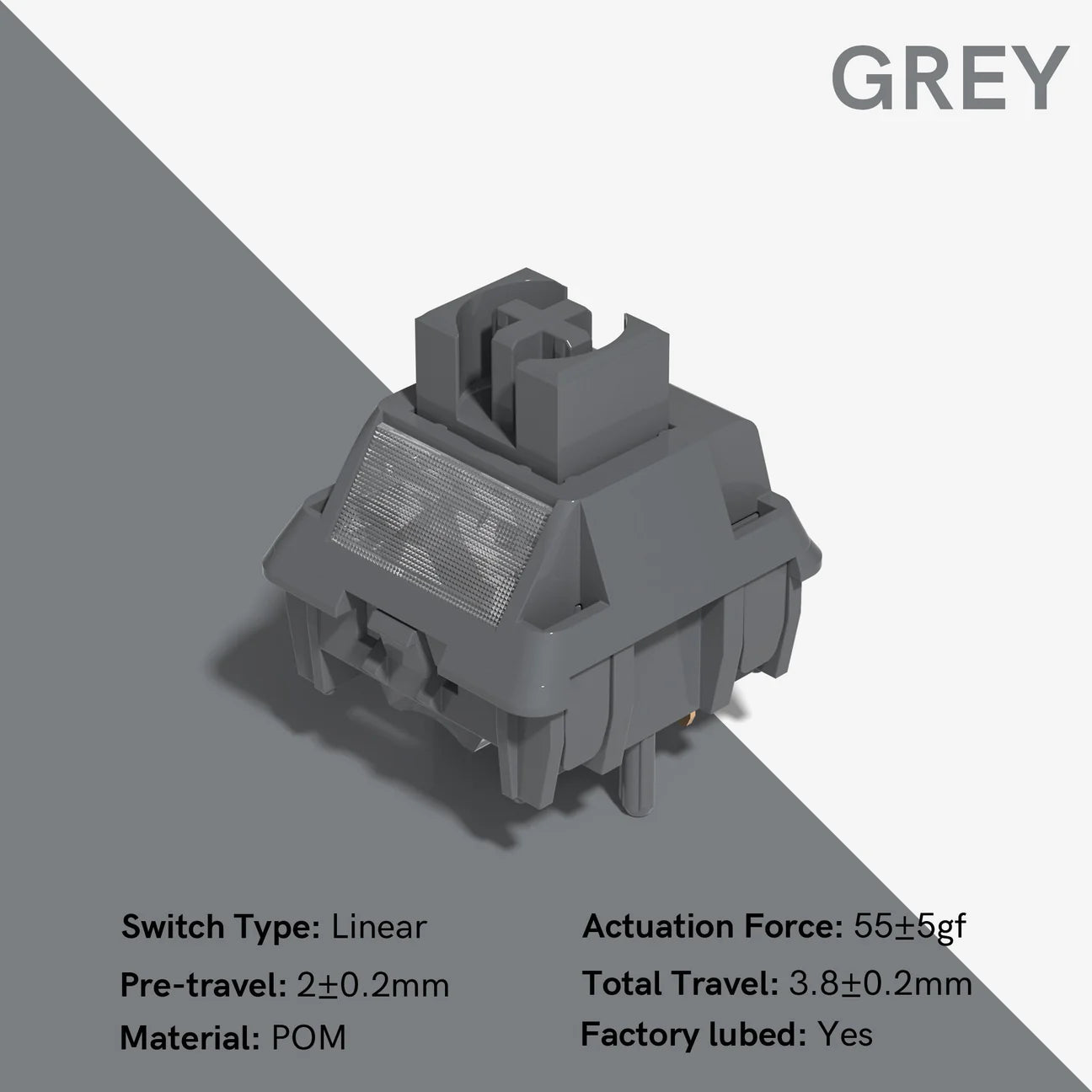 Womier Full POM Series Pre-lubed Linear Switches (35 pcs/box)