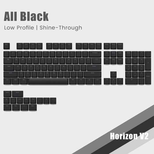 Womier Horizon V2 Low Profile 117-Key Shine-Through PBT Keycap