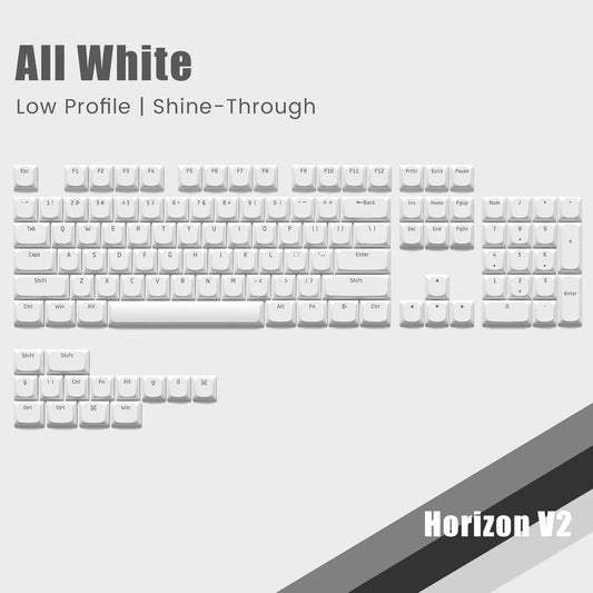 Womier Horizon V2 Low Profile 117-Key Shine-Through PBT Keycap