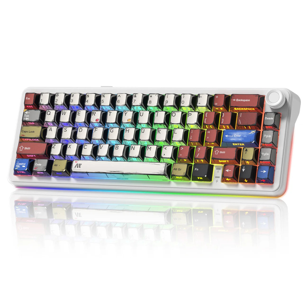 Womier L65 65% Gaming Mechanical Keyboard Wireless with Knob