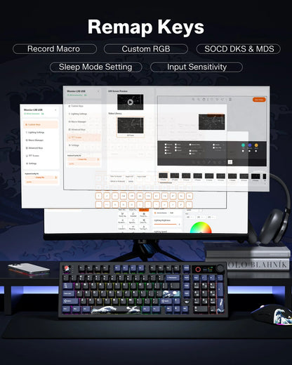 Womier L98 98% Wireless Mechanical Keyboard with TFT Screen & Knob