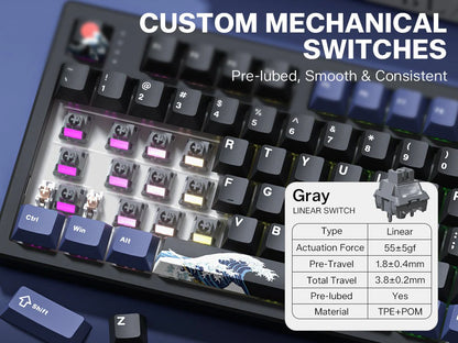 Womier L98 98% Wireless Mechanical Keyboard with TFT Screen & Knob