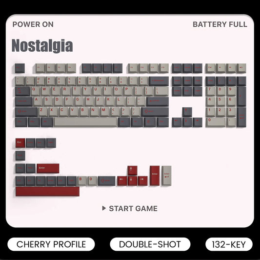Womier Nostalgia Cherry Profile Double Shot PBT Keycap Set