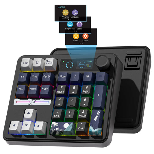 Womier SK30 Mini Wireless Keyboard with Multimedia Knob & Screen