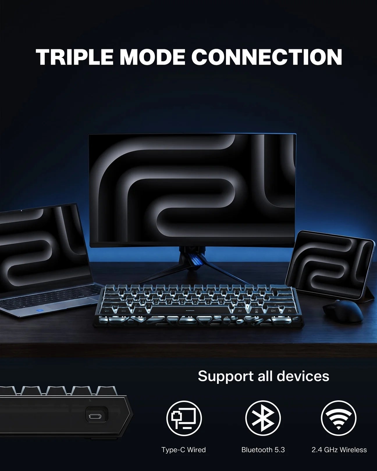 Womier SK61 HE Hall Effect Wireless Gaming Keyboard