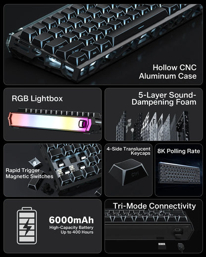Womier SK61 HE Hall Effect Wireless Gaming Keyboard