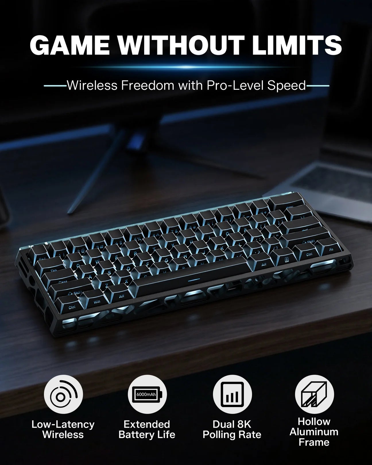 Womier SK61 HE Hall Effect Wireless Gaming Keyboard