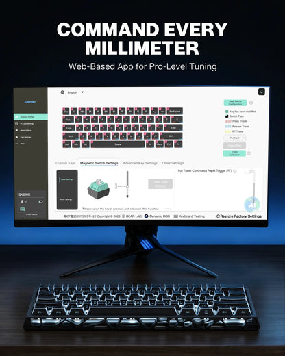Womier SK61 HE Hall Effect Wireless Gaming Keyboard
