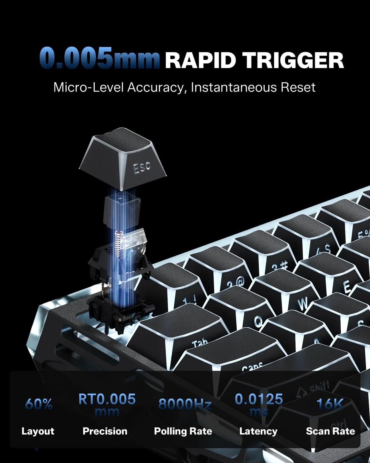 Womier SK61 HE Hall Effect Wireless Gaming Keyboard