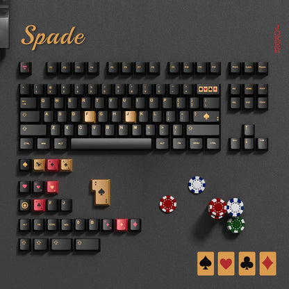 Womier Spade 112-Key Cherry Profile Metallic Coating Keycap Set