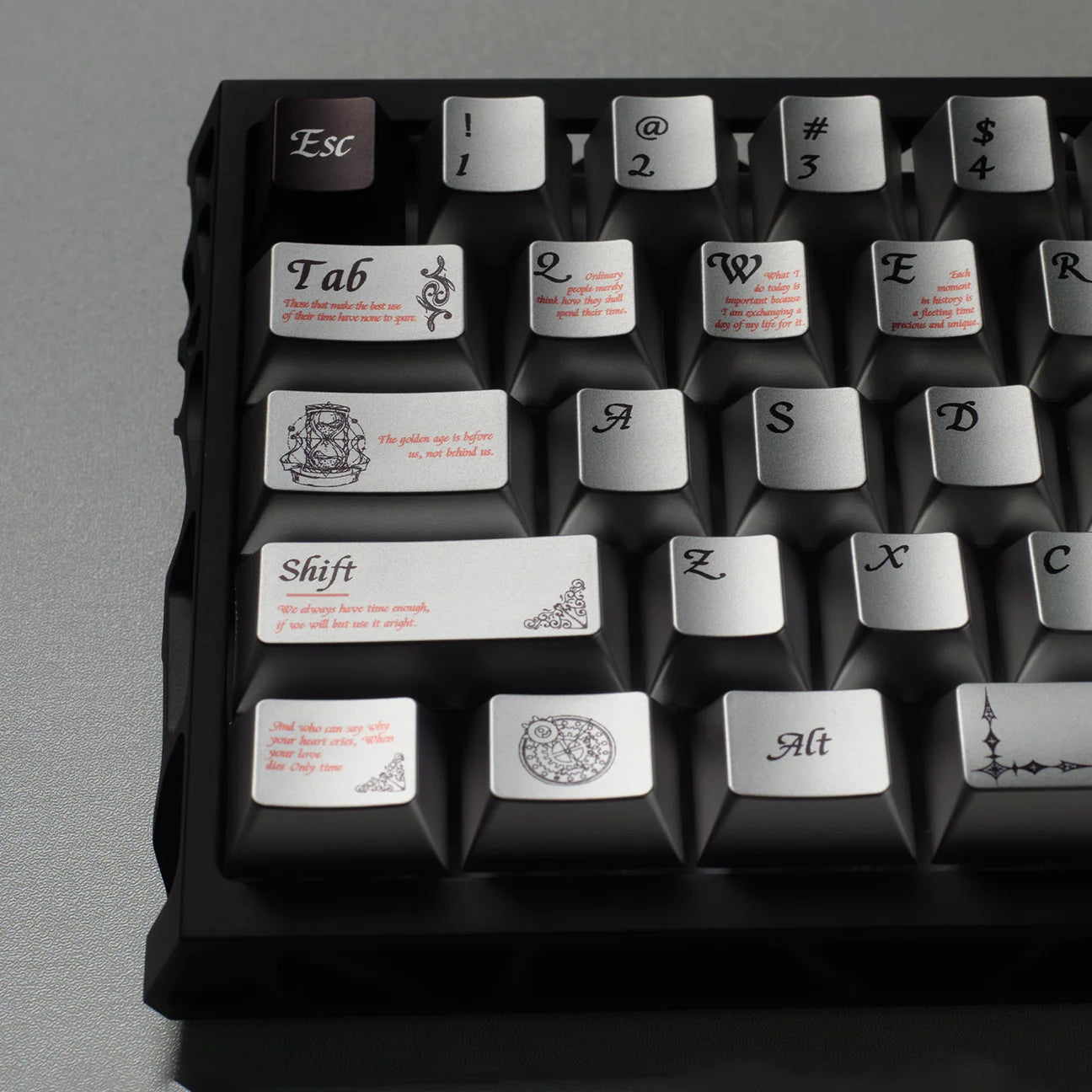 Womier Timeless 112-Key Cherry Profile Metallic Coating Keycap Set